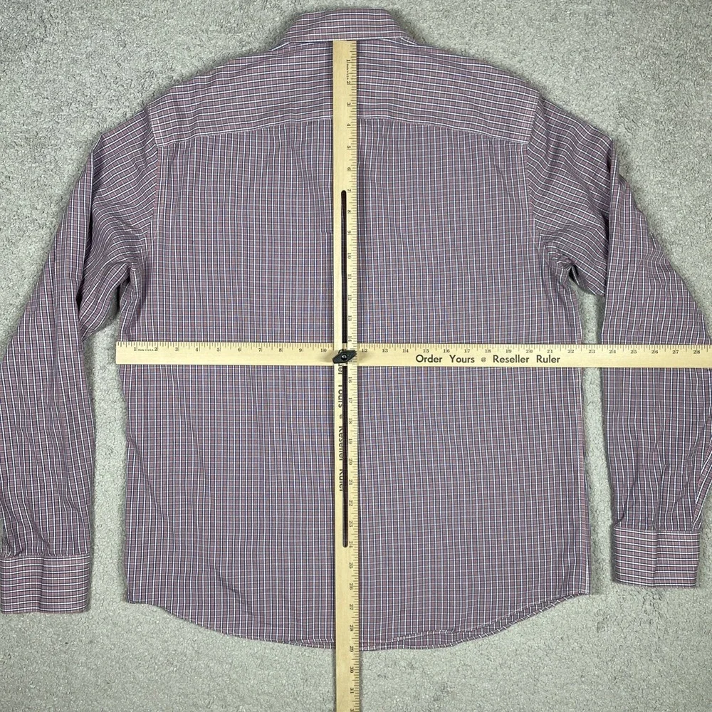 Untuckit Dress Shirt Mens Extra Large Slim Fit Wrinkle Free Cotton‎ Plaid